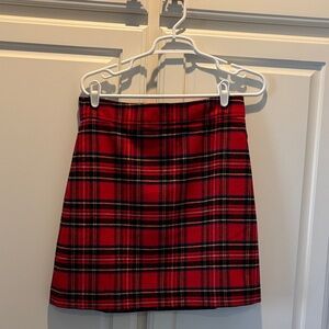 J. Crew Red Black Yellow Plaid Mini Skirt